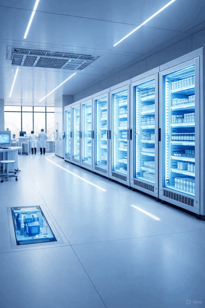 pharmacy cold storage facility.